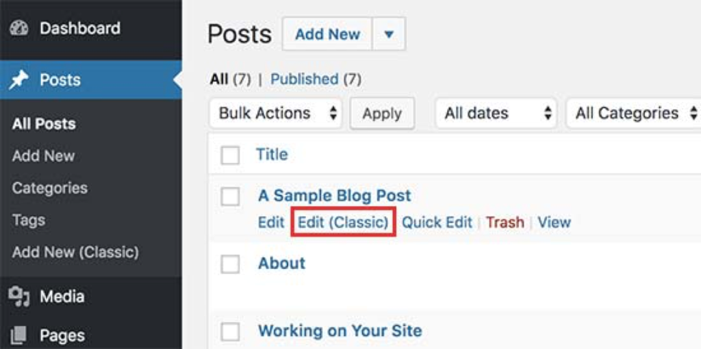 Classic Editor plugin gebruiken in plaats van Gutenberg