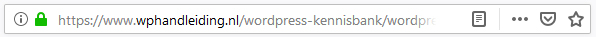Herken https wordpress in browser