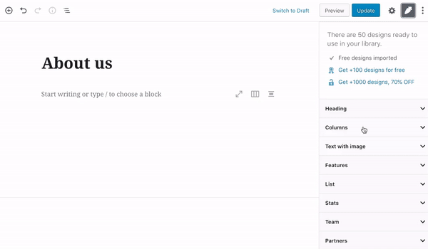 Gutenberg Blocks Design Library