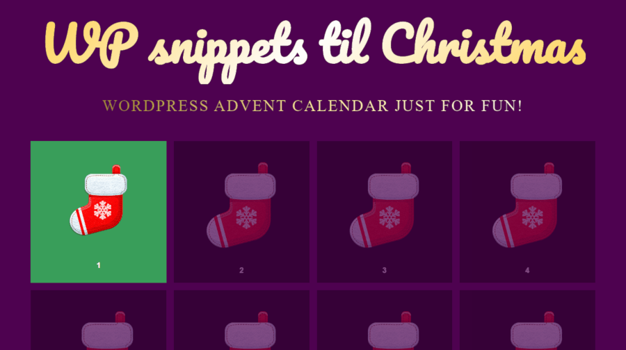 wordpress adventskalender