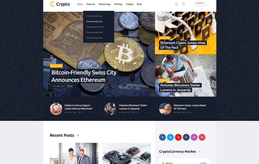 cryptocurrency thema's