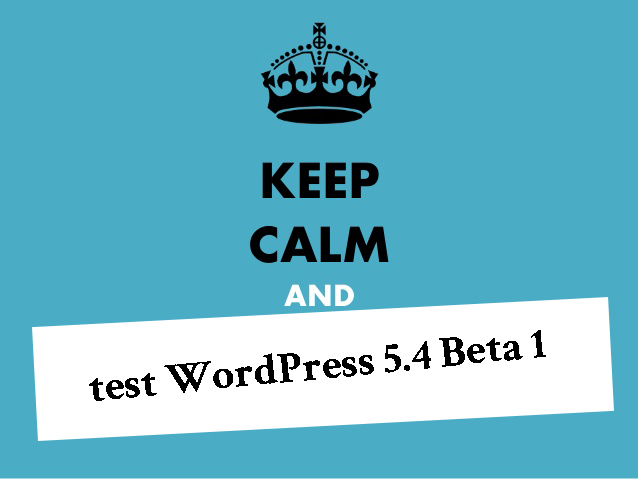 WordPress 5.4 Beta 1