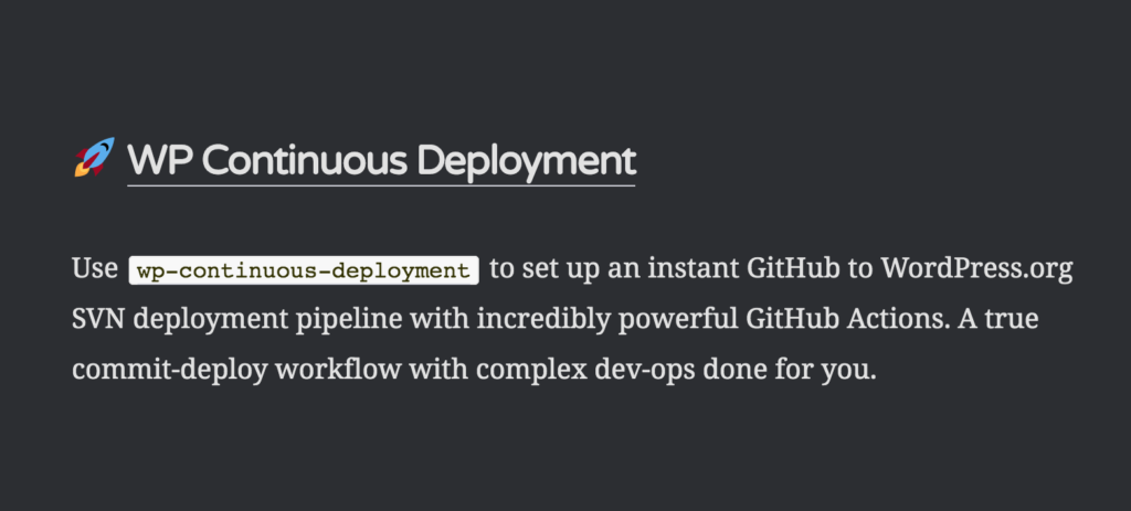 WP Continuous Deployment