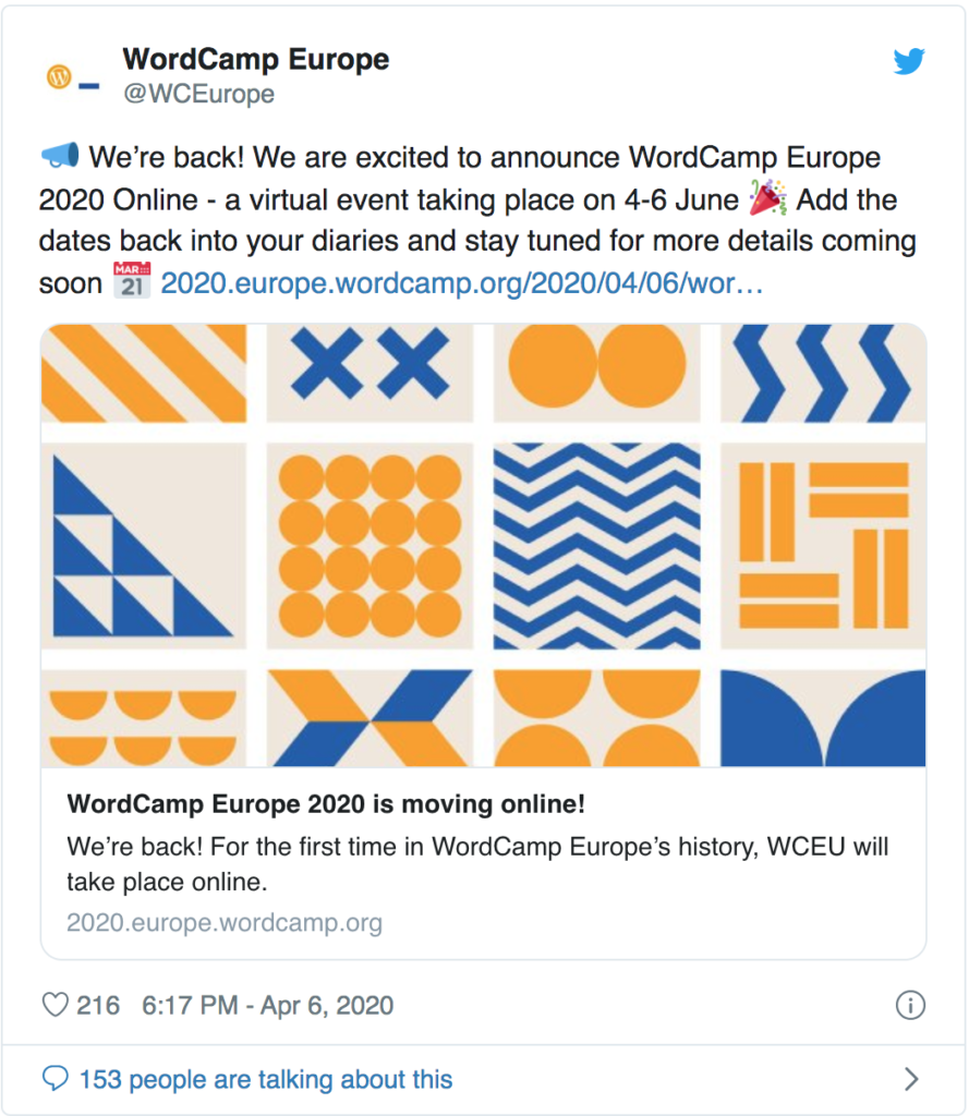 wordcamp europe 2020 online