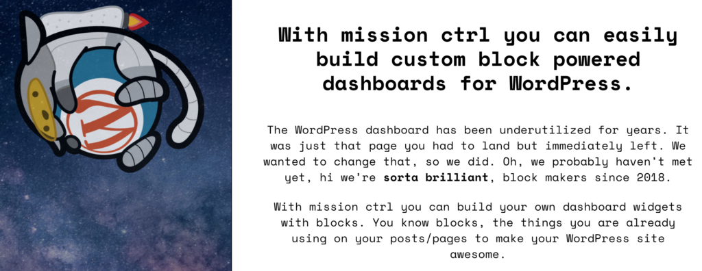 Mission Ctrl plugin