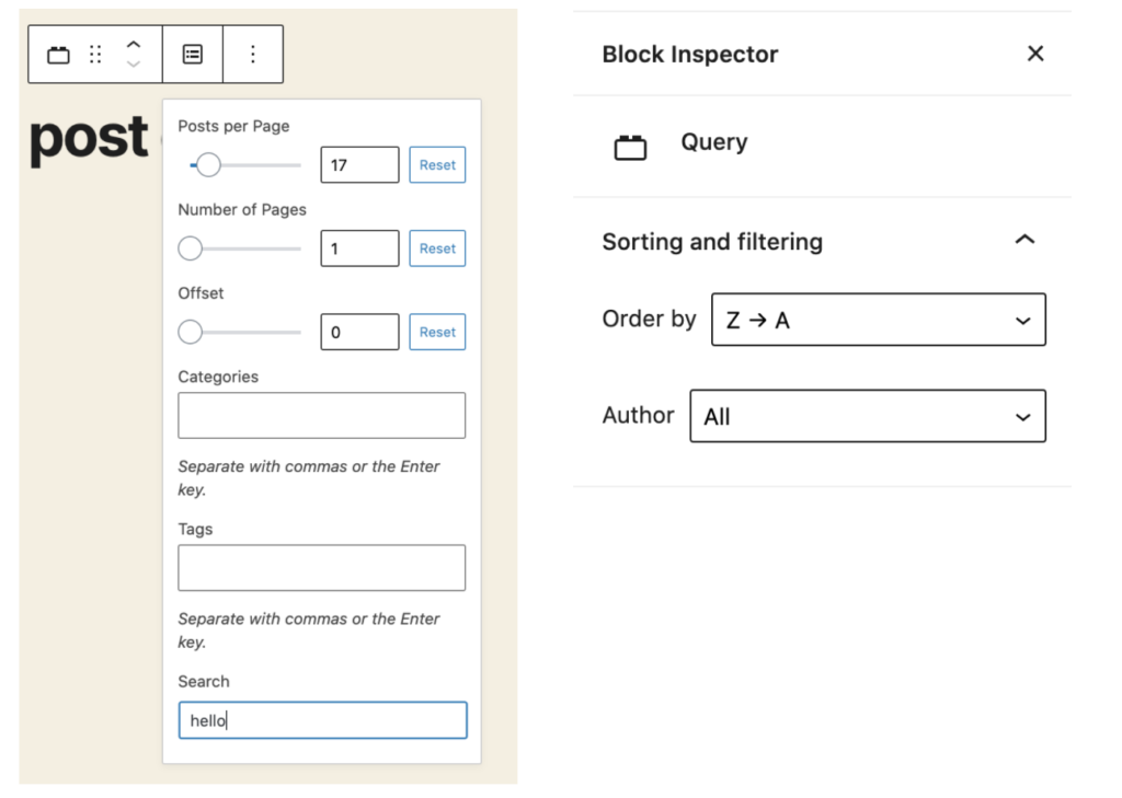 query blok