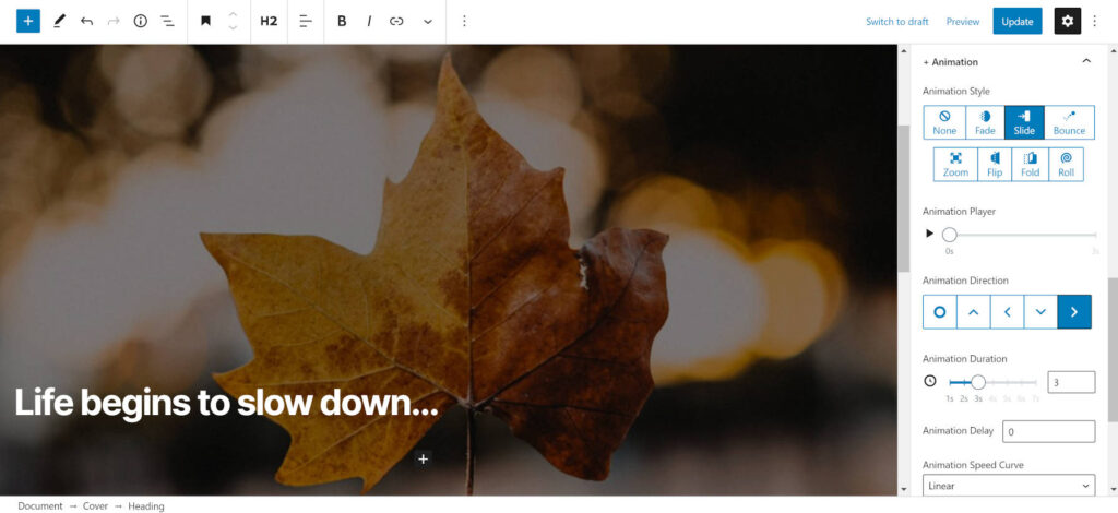 animatie feature in EditorPlus 1.9