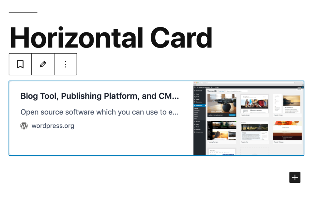 Bookmark Card blok plugin