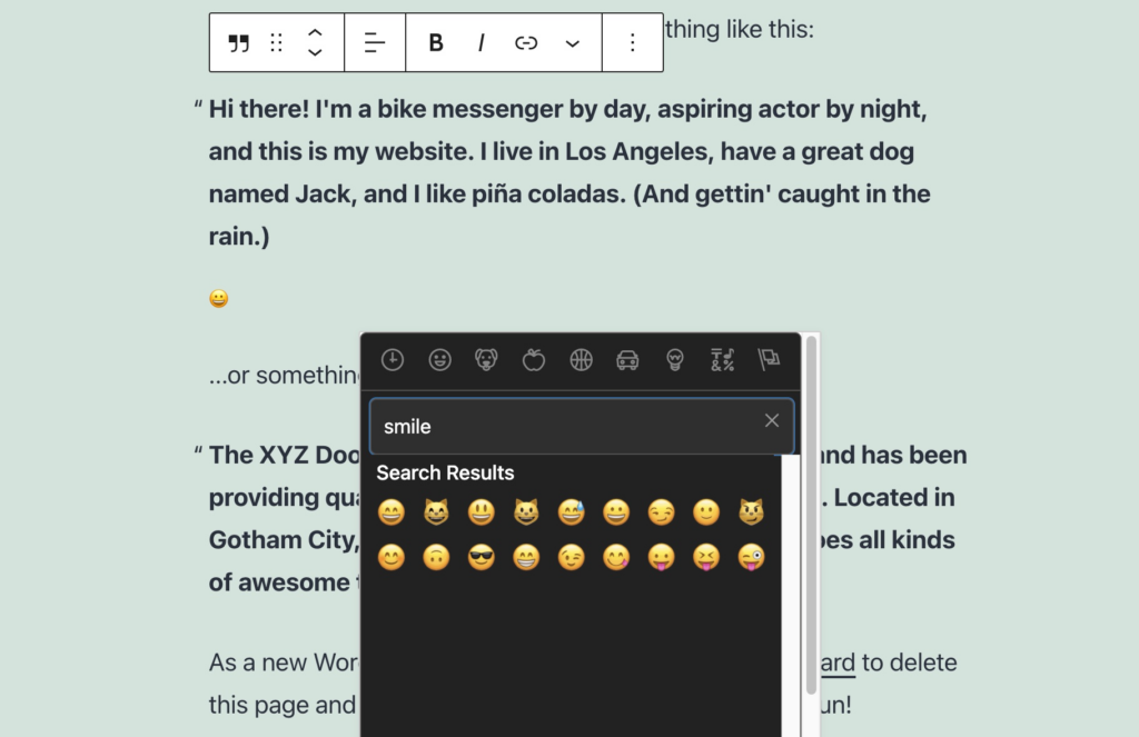 Emoji Toolbar plugin