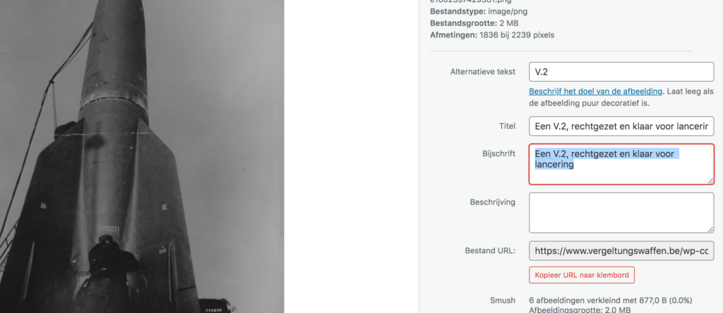 Bijschriften toevoegen aan Uitgelichte Afbeeldingen