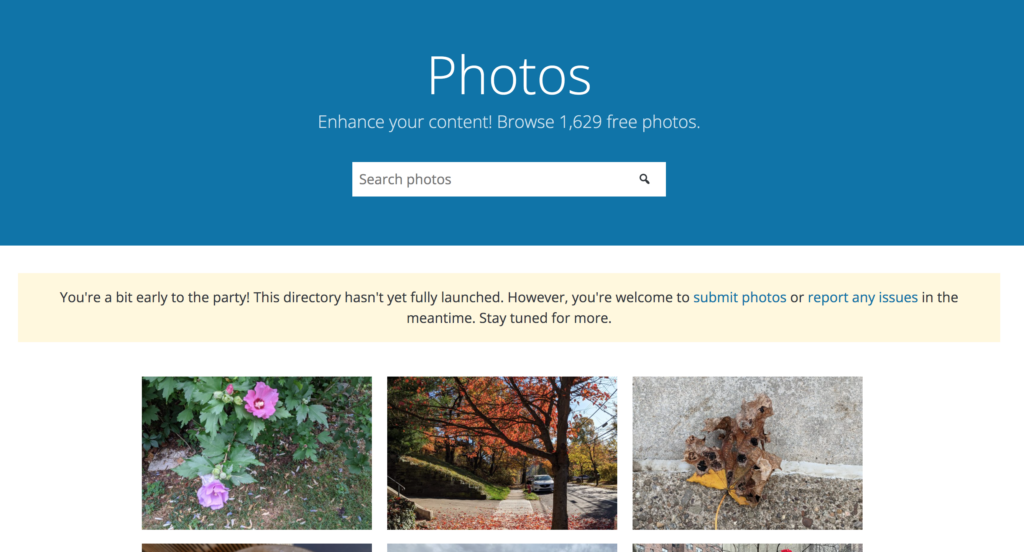 WordPress’ stockfoto site