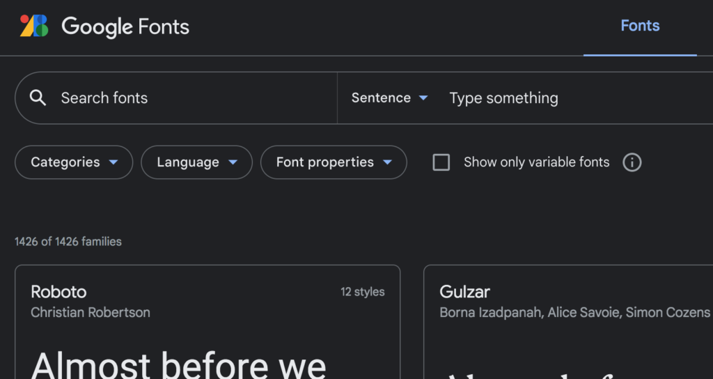 Google Fonts lokaal