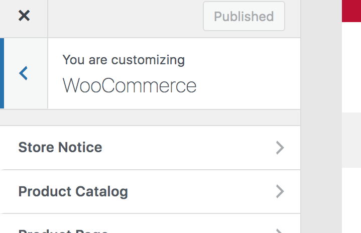 WooCommerce Customizer opties